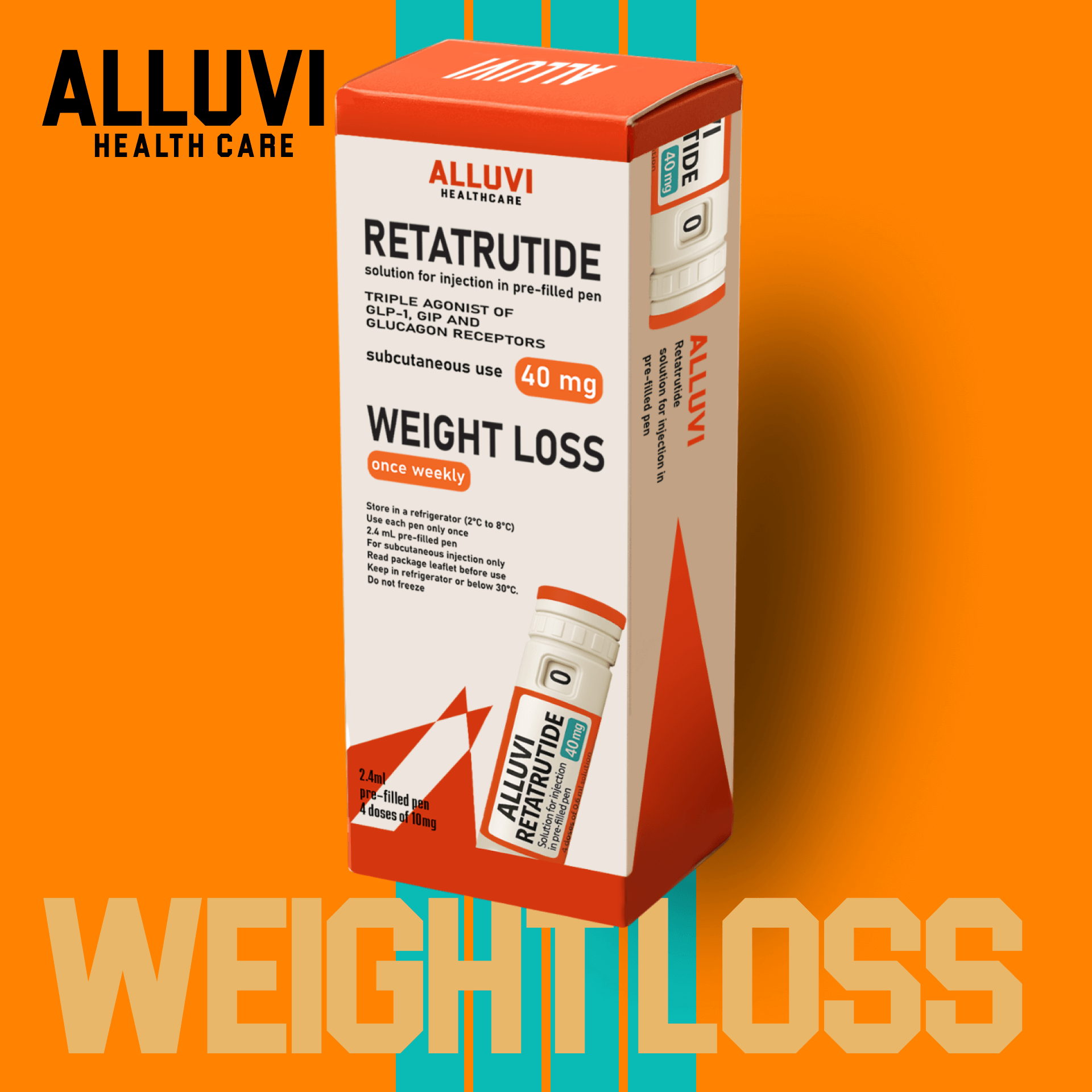 Alluvi Retatrutide pen UK — 40mg research compound