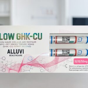 Glow 70mg (R&D Only) GHK-Cu copper peptide lyophilized vial for laboratory research use